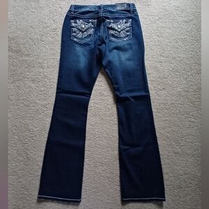 EUC Love Indigo Premium Dark Wash Stretch Embellished Jeans - Women's Size 6